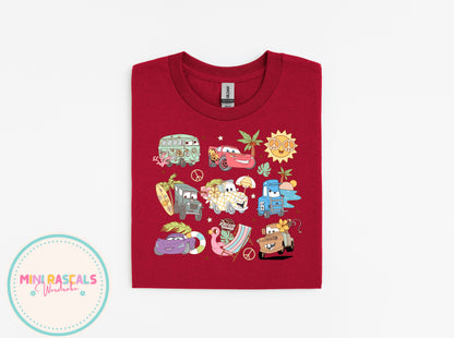 Disney Cars Lightning McQueen & Friends Summer Beach T-Shirt