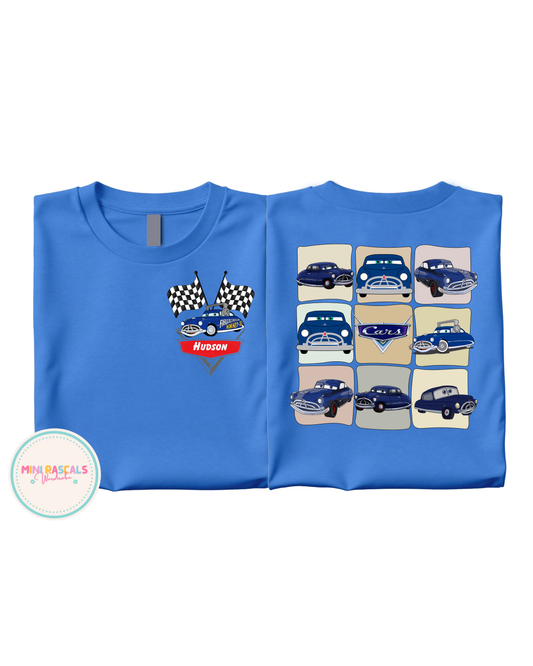 Personalised Doc Hudson Cars T-Shirt | Kids Unisex | Disney Pixar Cars Gift