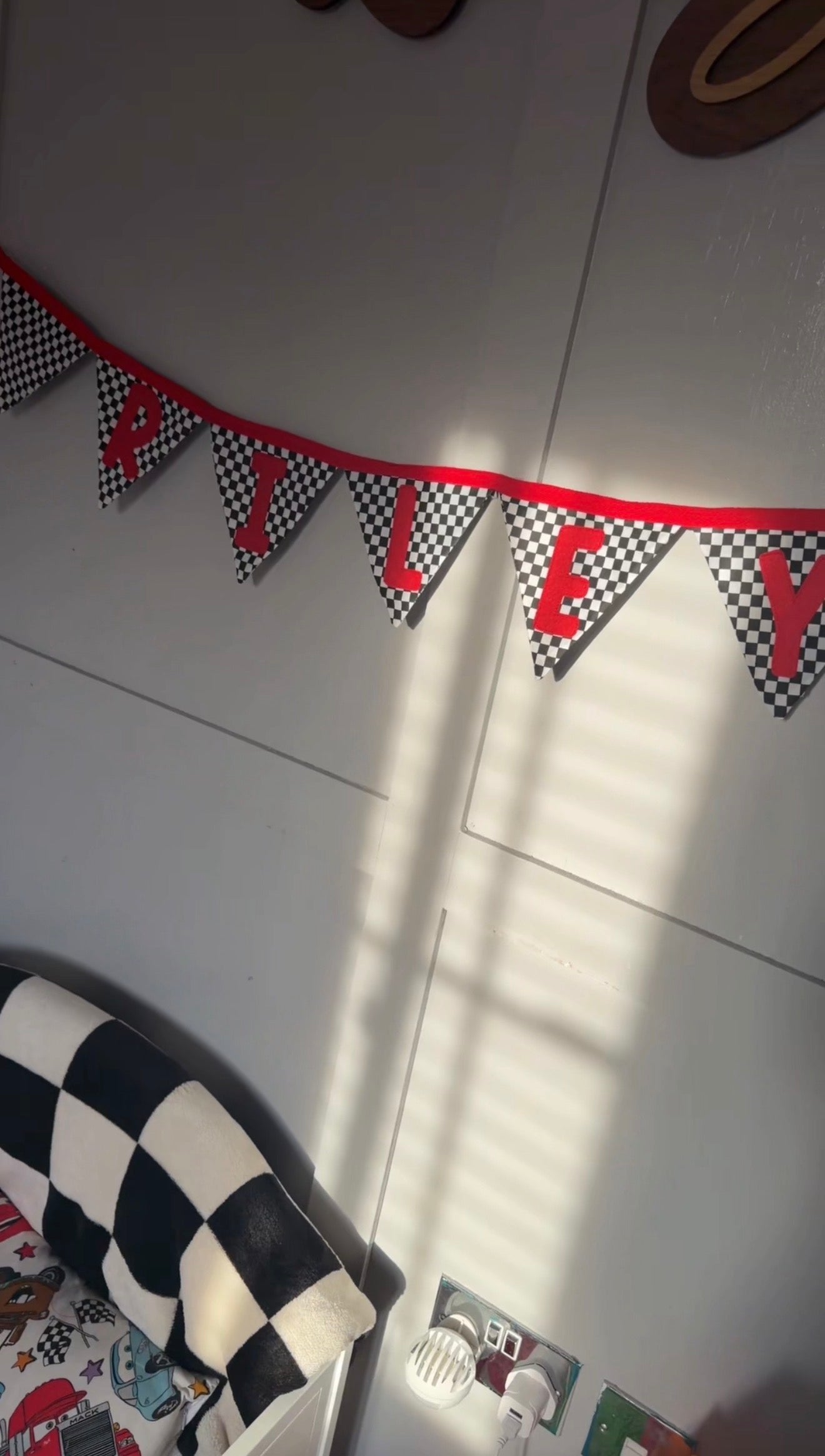 Personalised Chequered Name Banner