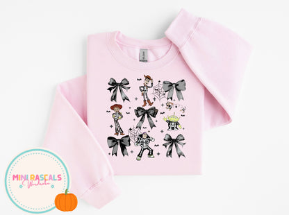 Toy Story Girlie Bow Halloween T-Shirt & Sweatshirt | Kids Halloween Costume Top | Mini Rascals