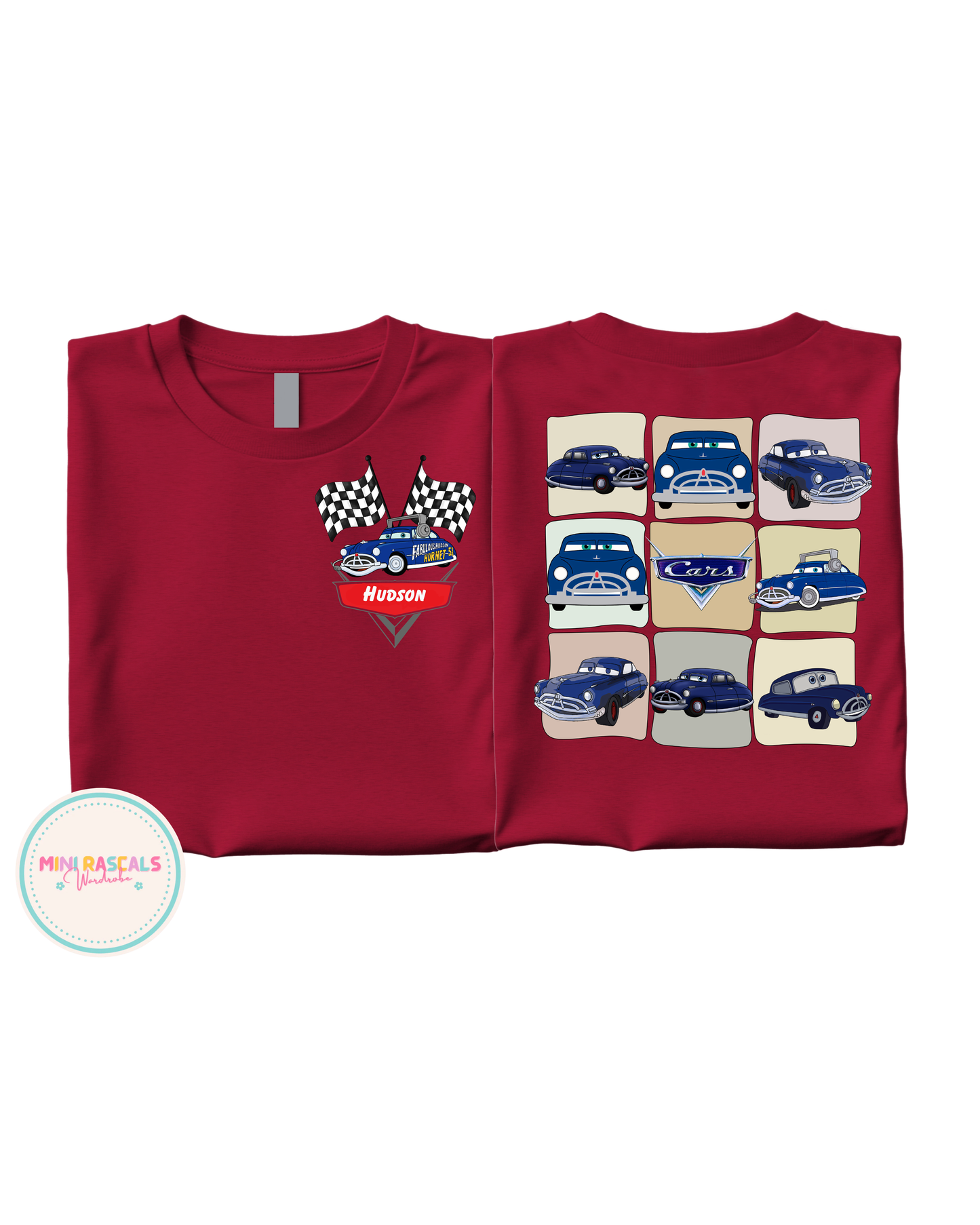 Personalised Doc Hudson Cars T-Shirt | Kids Unisex | Disney Pixar Cars Gift