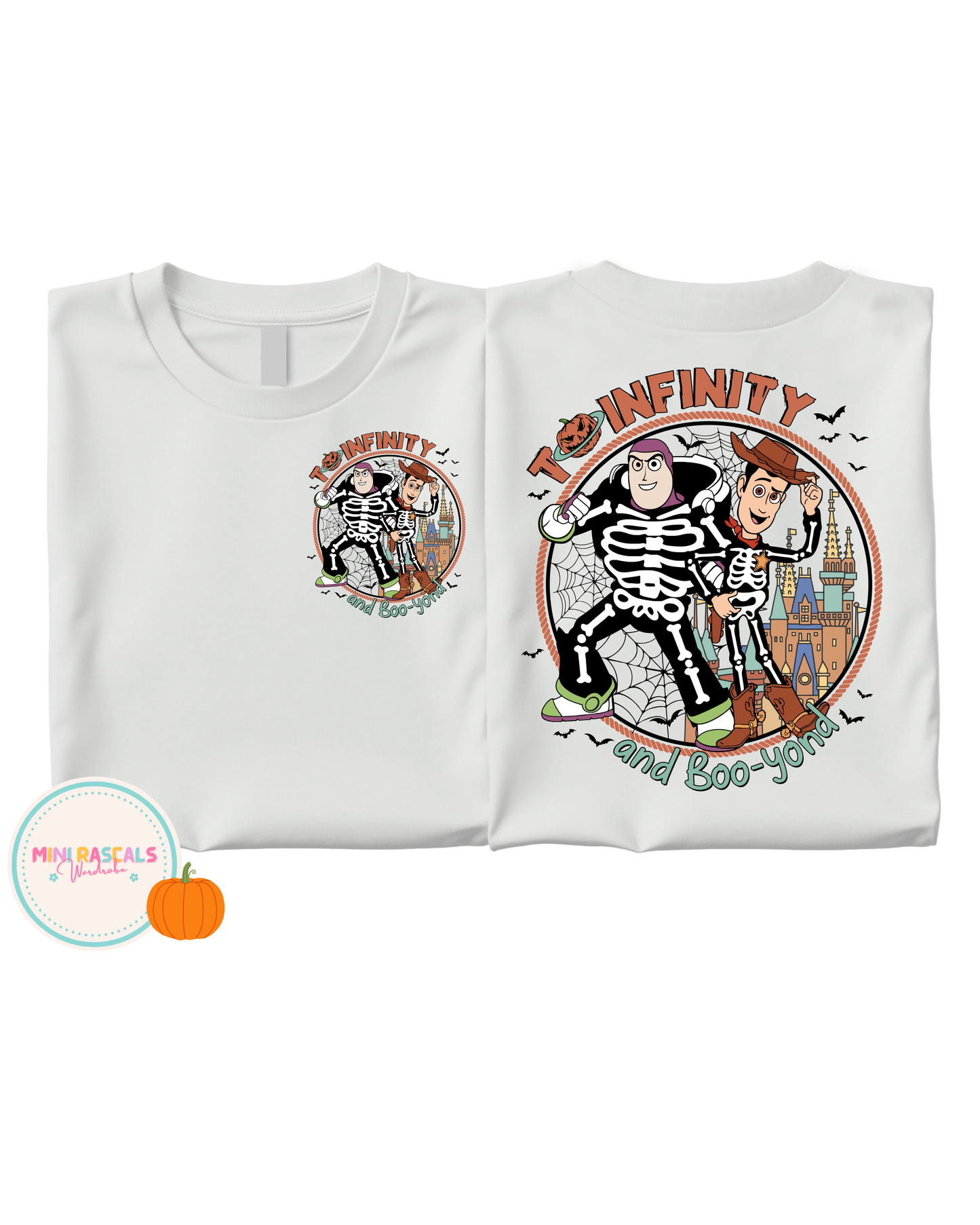 Toy Story To Infinity and Boo To You Halloween T-Shirt & Sweatshirt | Kids Halloween Top | Mini Rascals