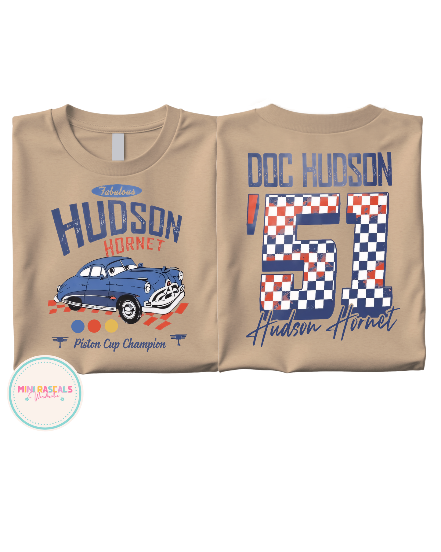 Cars Doc Hudson Racing Graphic T-shirts, CarsTop, Summer Outfit, Disney, LMQ, unisex, Summer, Pixar, cars top