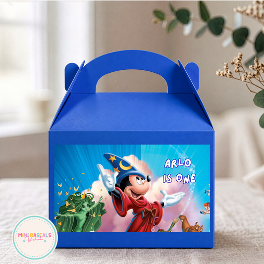 Personalised Mickey Mouse Sorcerer Birthday Party Treat Box