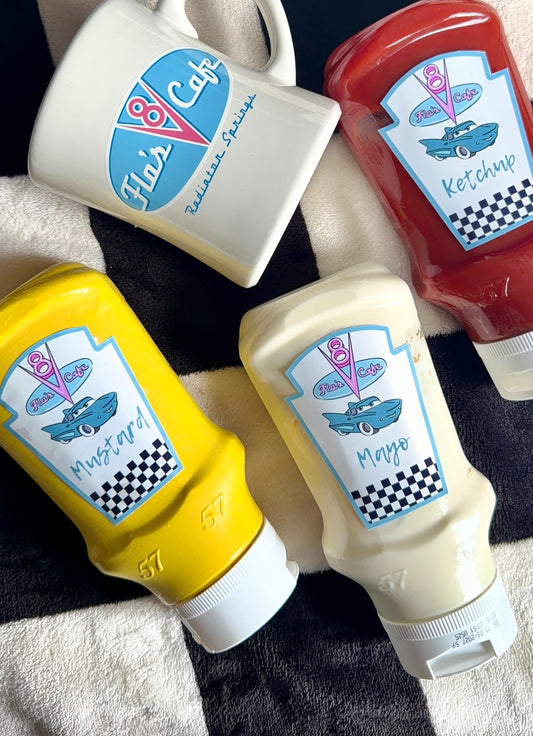 Flo's V8 Café Cars Suave Labels – Pack of 3
