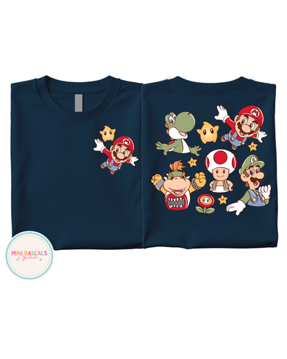 Retro Mario Kart Kids T-Shirt – Gaming Graphic Tee for Boys & Girls | Mini Rascals