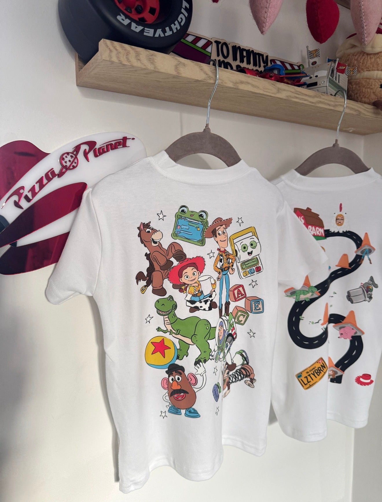 Toy Story Friends Double-Sided Kids T-Shirt | Woody Buzz & Gang Disney Pixar | Mini Rascals