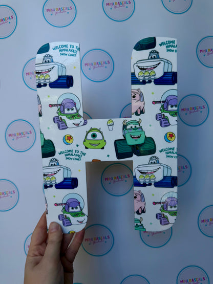 Personalised Acrylic Letters Initials – Lightning McQueen, Disney, Cars Theme Nursery & Bedroom Decor - available in A4 or A5