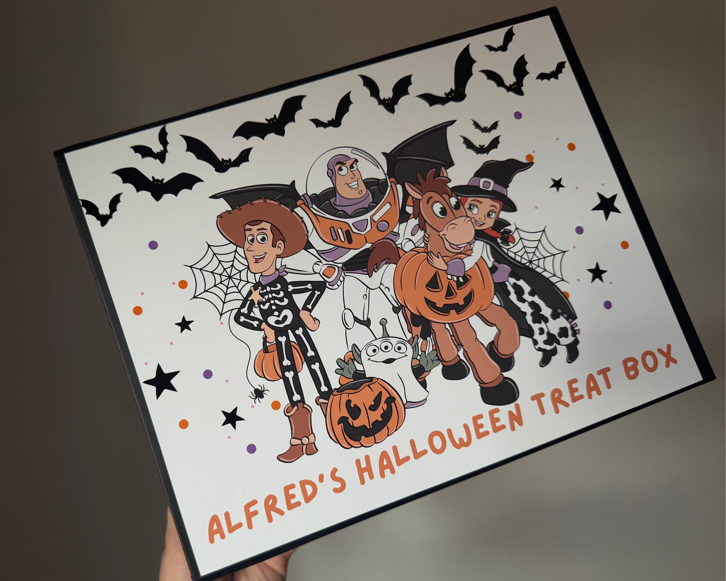 Personalised Toy Story Halloween Treat Box | Woody, Buzz & Friends