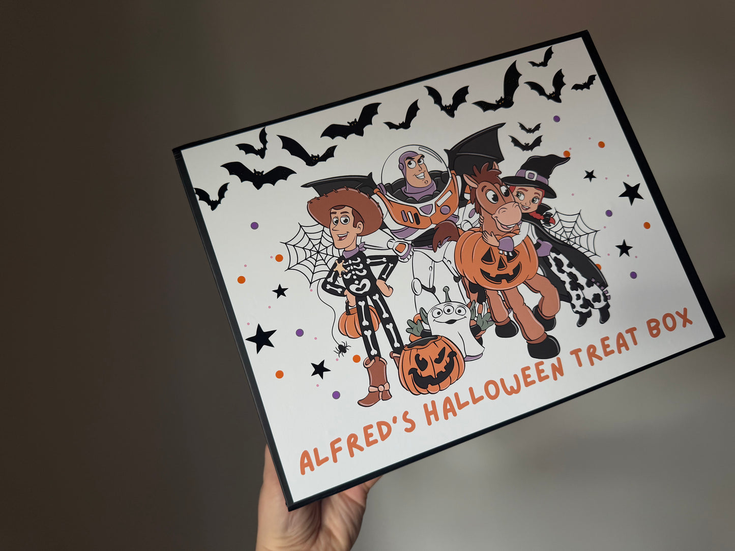Personalised Toy Story Halloween Treat Box | Woody, Buzz & Friends