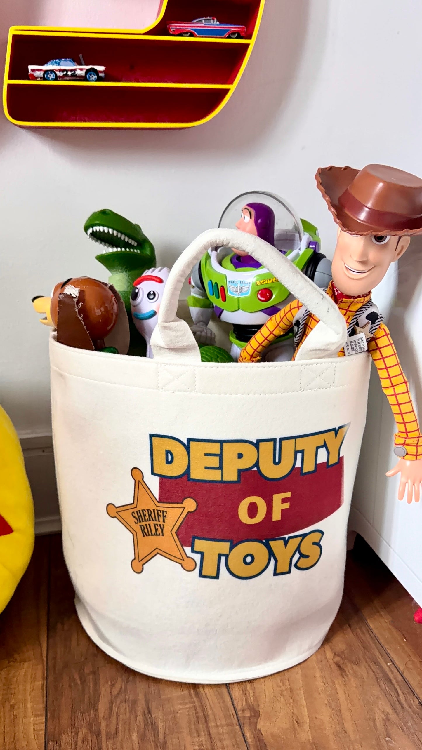Personalised Sheriff Deputy Toy Story Storage Basket