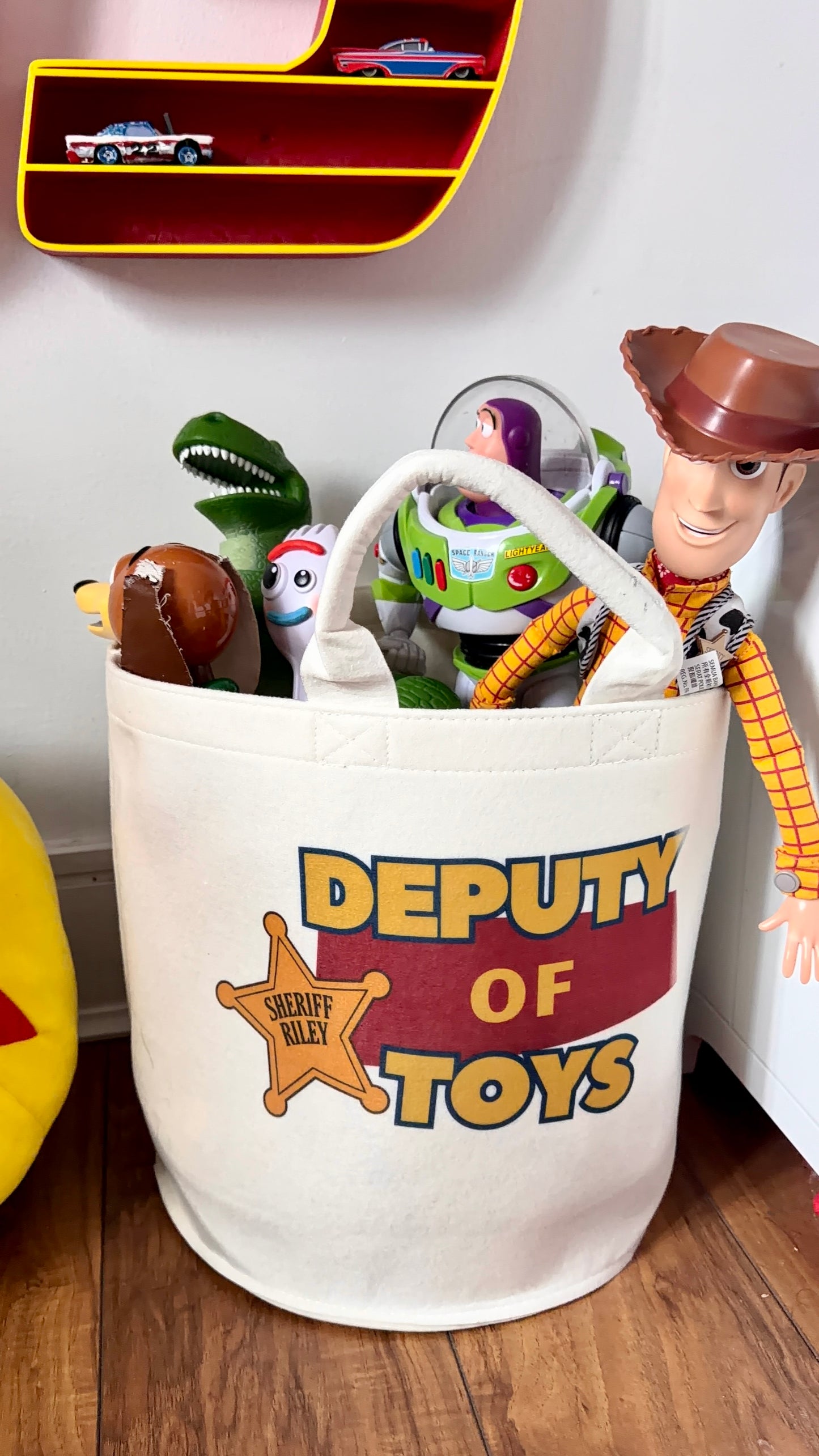 Personalised Sheriff Deputy Toy Story Storage Basket