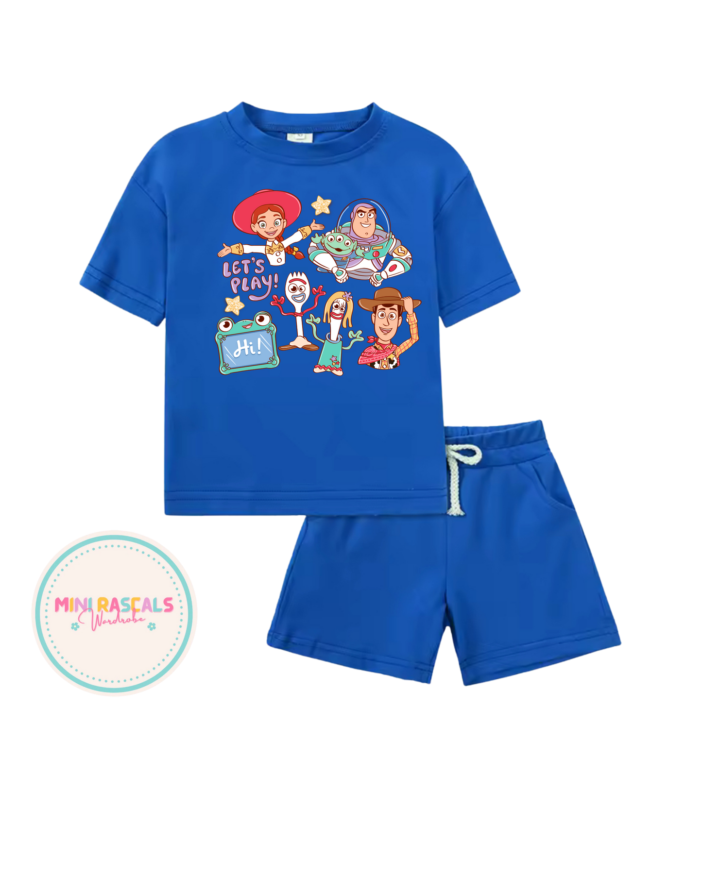 Toy Story Kids T-Shirt & Shorts Set – Woody & Buzz Boys Summer Outfit | Mini Rascals
