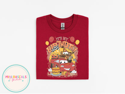 Disney Cars Lightning McQueen & Mater Birthday T-Shirt | Kids Unisex Top