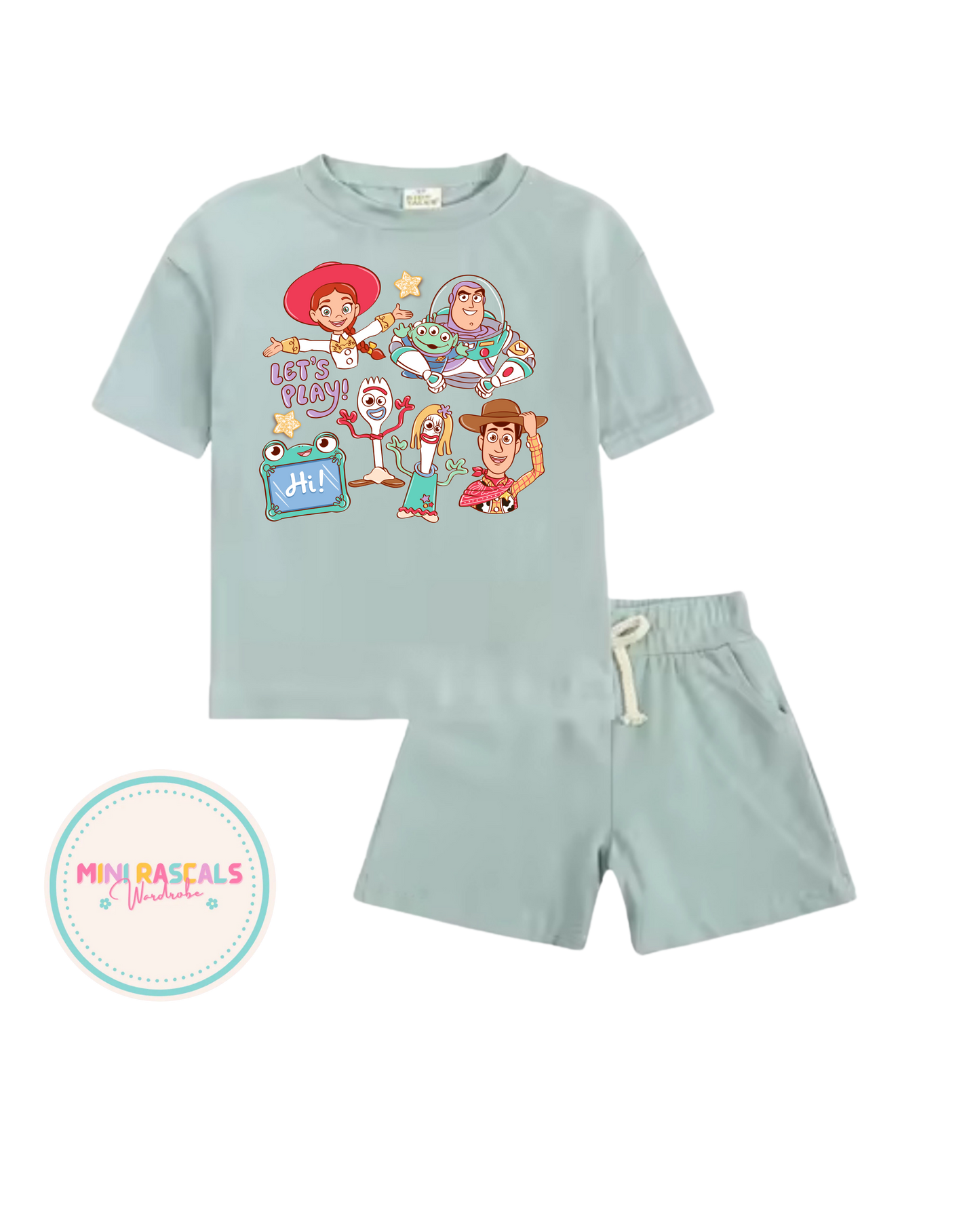 Toy Story Kids T-Shirt & Shorts Set – Woody & Buzz Boys Summer Outfit | Mini Rascals