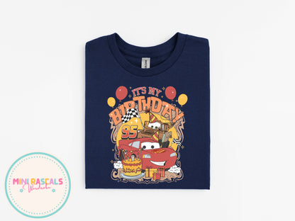 Disney Cars Lightning McQueen & Mater Birthday T-Shirt | Kids Unisex Top