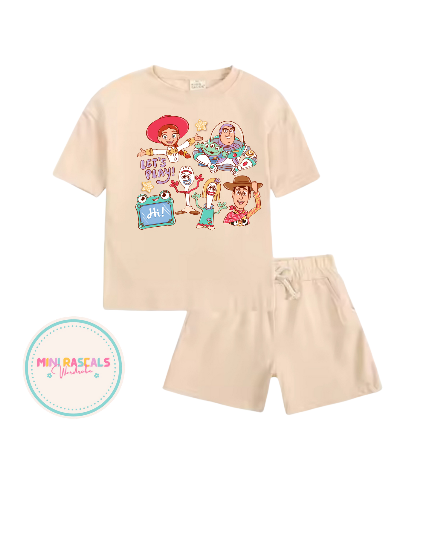 Toy Story Kids T-Shirt & Shorts Set – Woody & Buzz Boys Summer Outfit | Mini Rascals