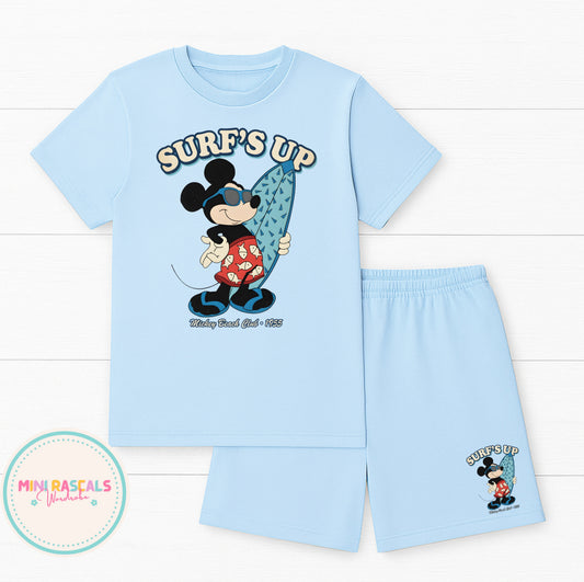 Mickey Mouse Surfs Up T-Shirt and Short Set | Kids Summer Set