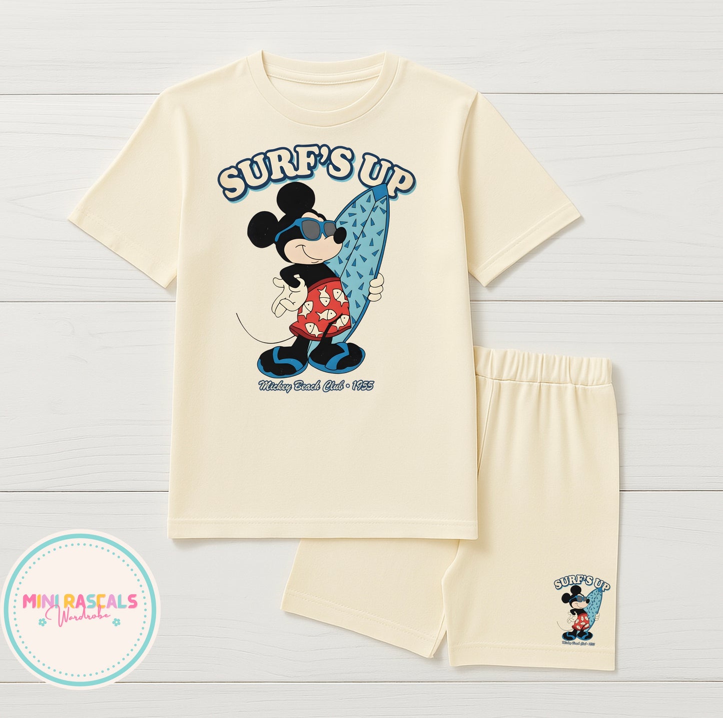 Mickey Mouse Surfs Up T-Shirt and Short Set | Kids Summer Set