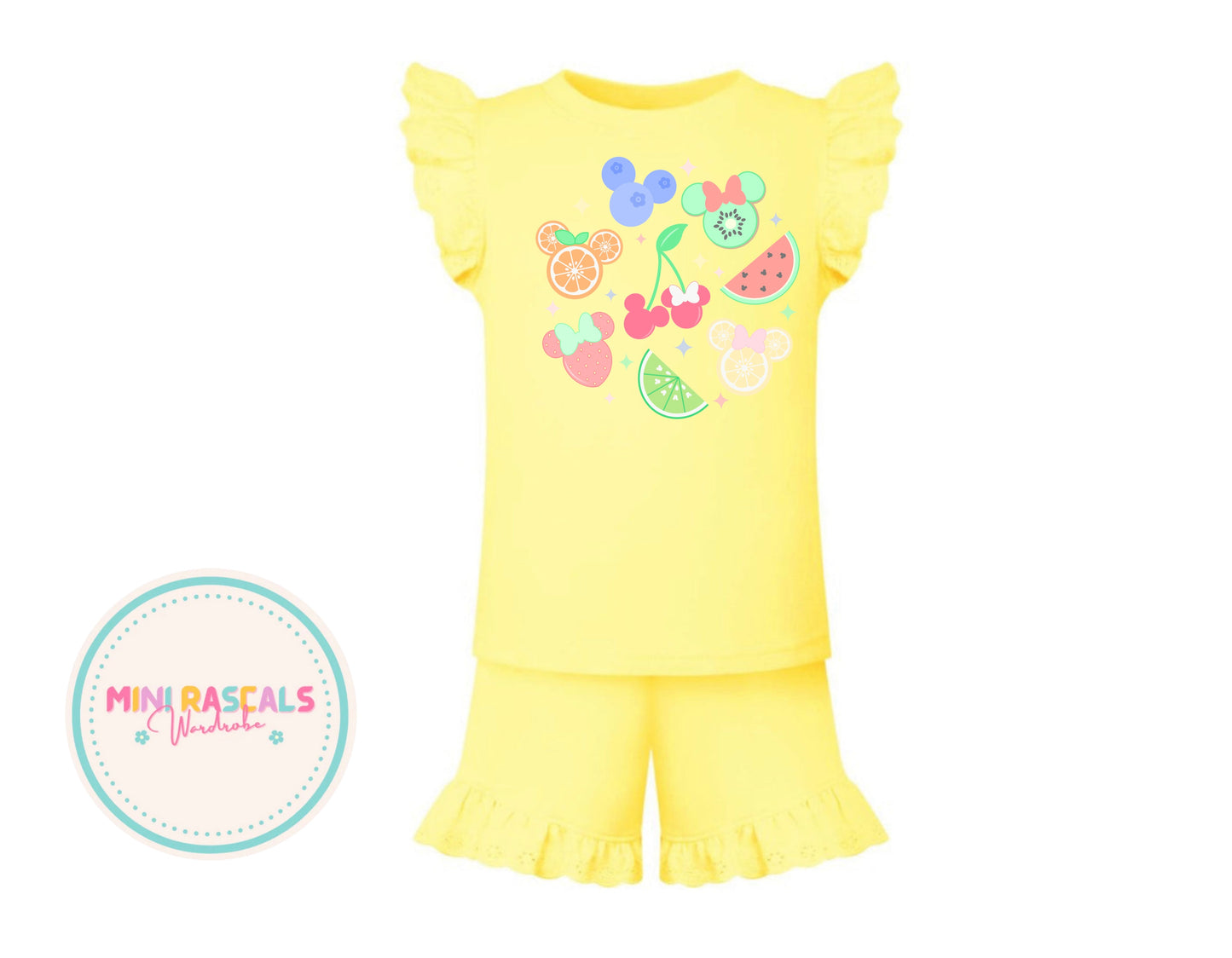 Disney Fruit Girls T-Shirt & Shorts Set