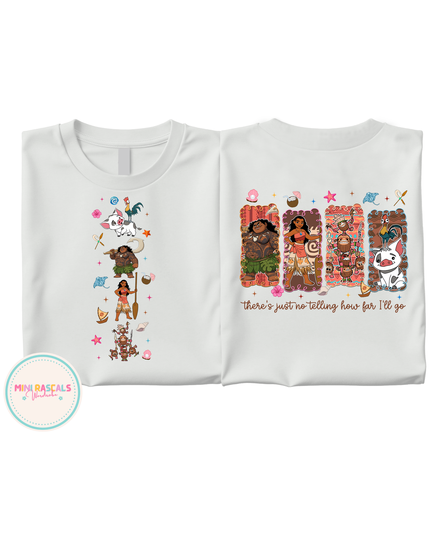 Moana and Friends | No Telling How Far I'll Go T-Shirt | Mini Rascals Wardrobe