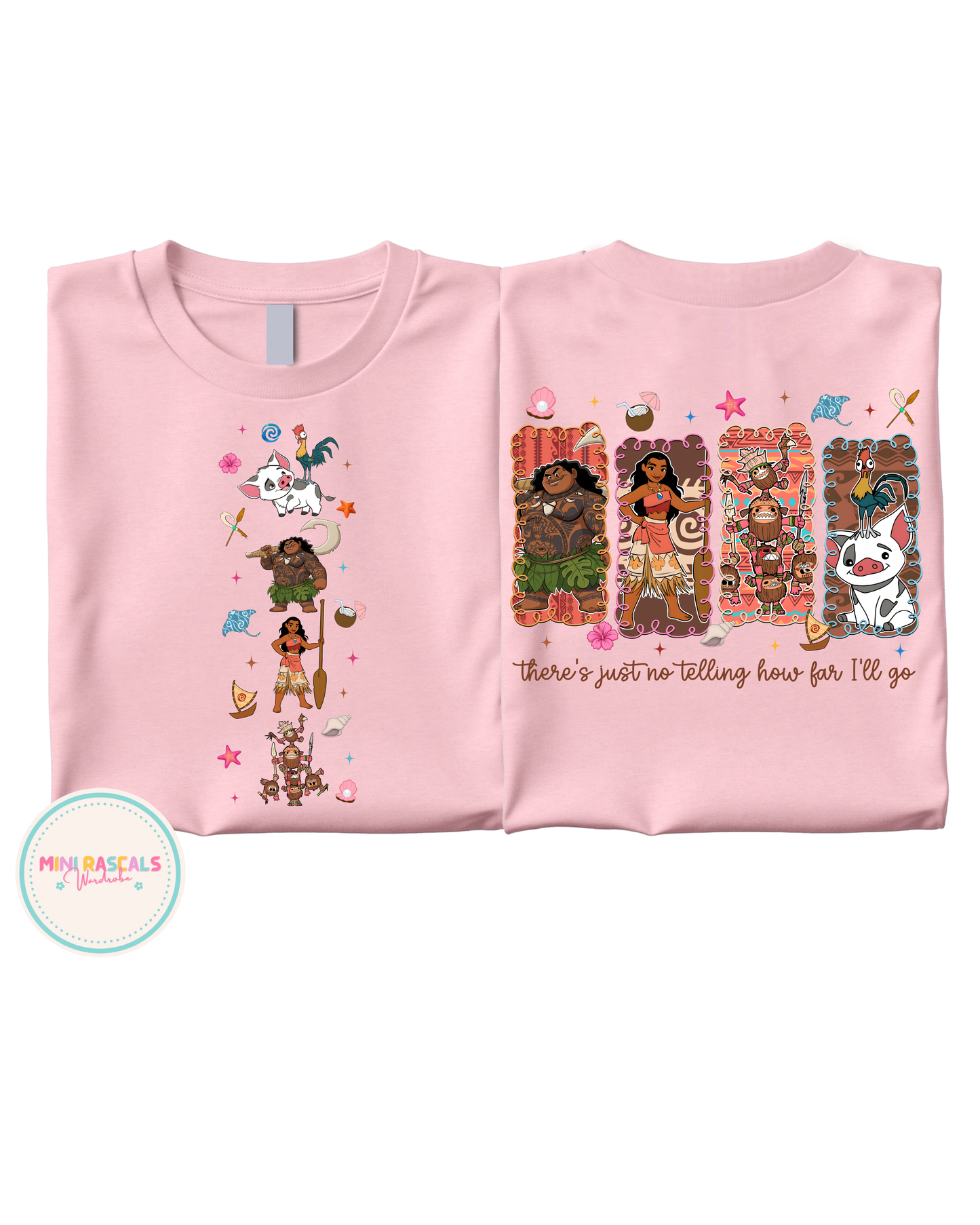 Moana and Friends | No Telling How Far I'll Go T-Shirt | Mini Rascals Wardrobe