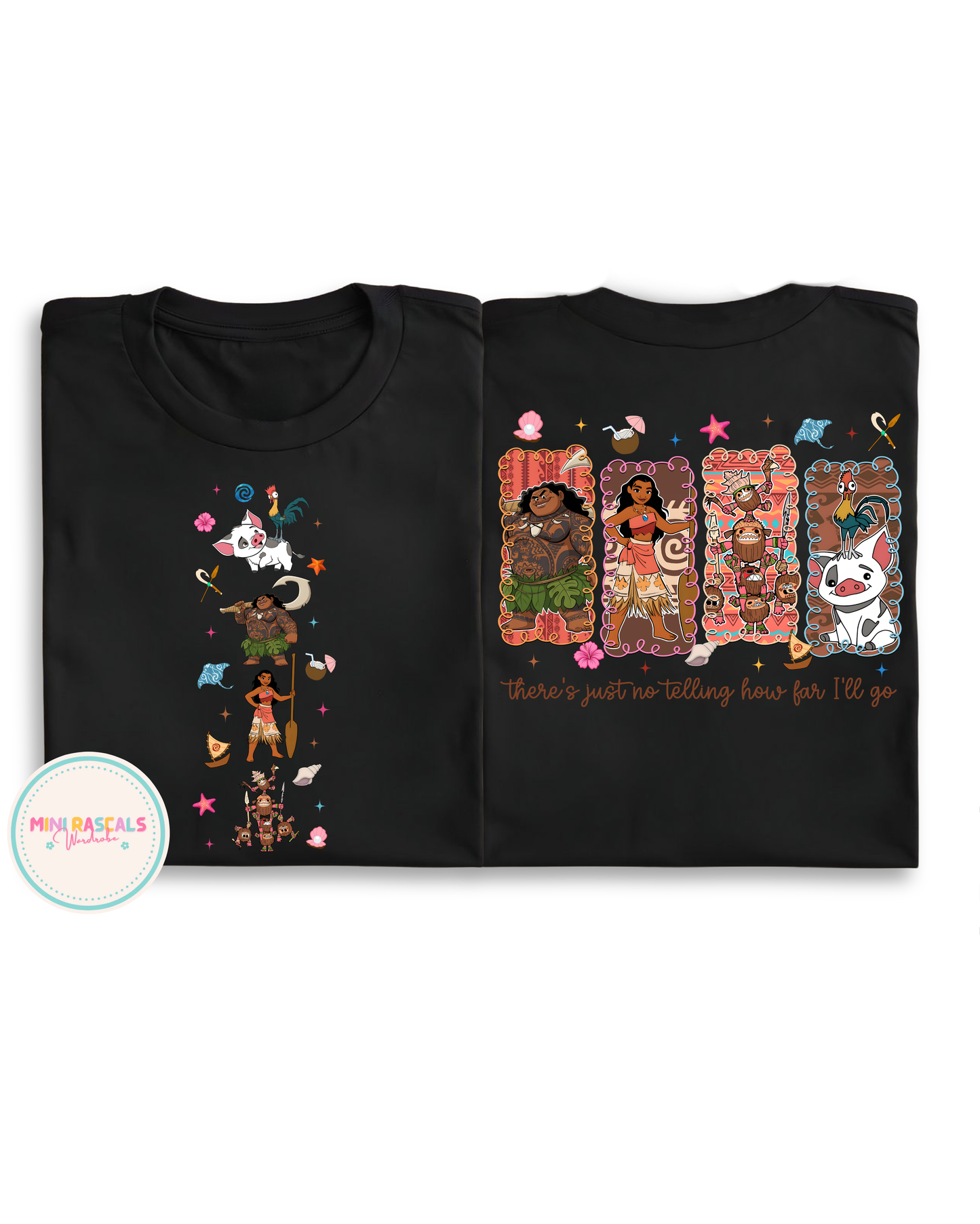 Moana and Friends | No Telling How Far I'll Go T-Shirt | Mini Rascals Wardrobe