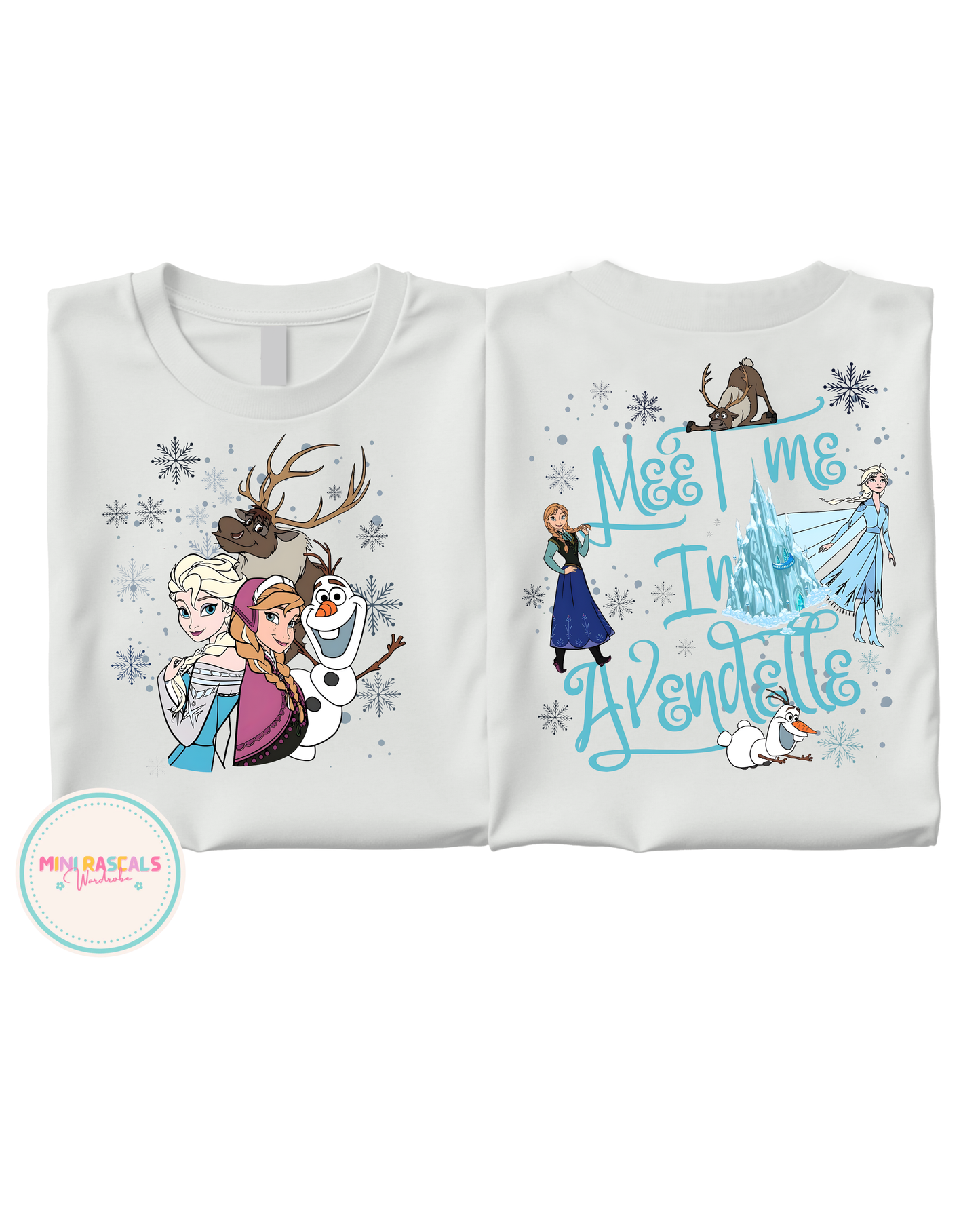 Frozen "Meet Me in Arendelle" Kids T-Shirt & Sweatshirt – Elsa & Anna | Mini Rascals