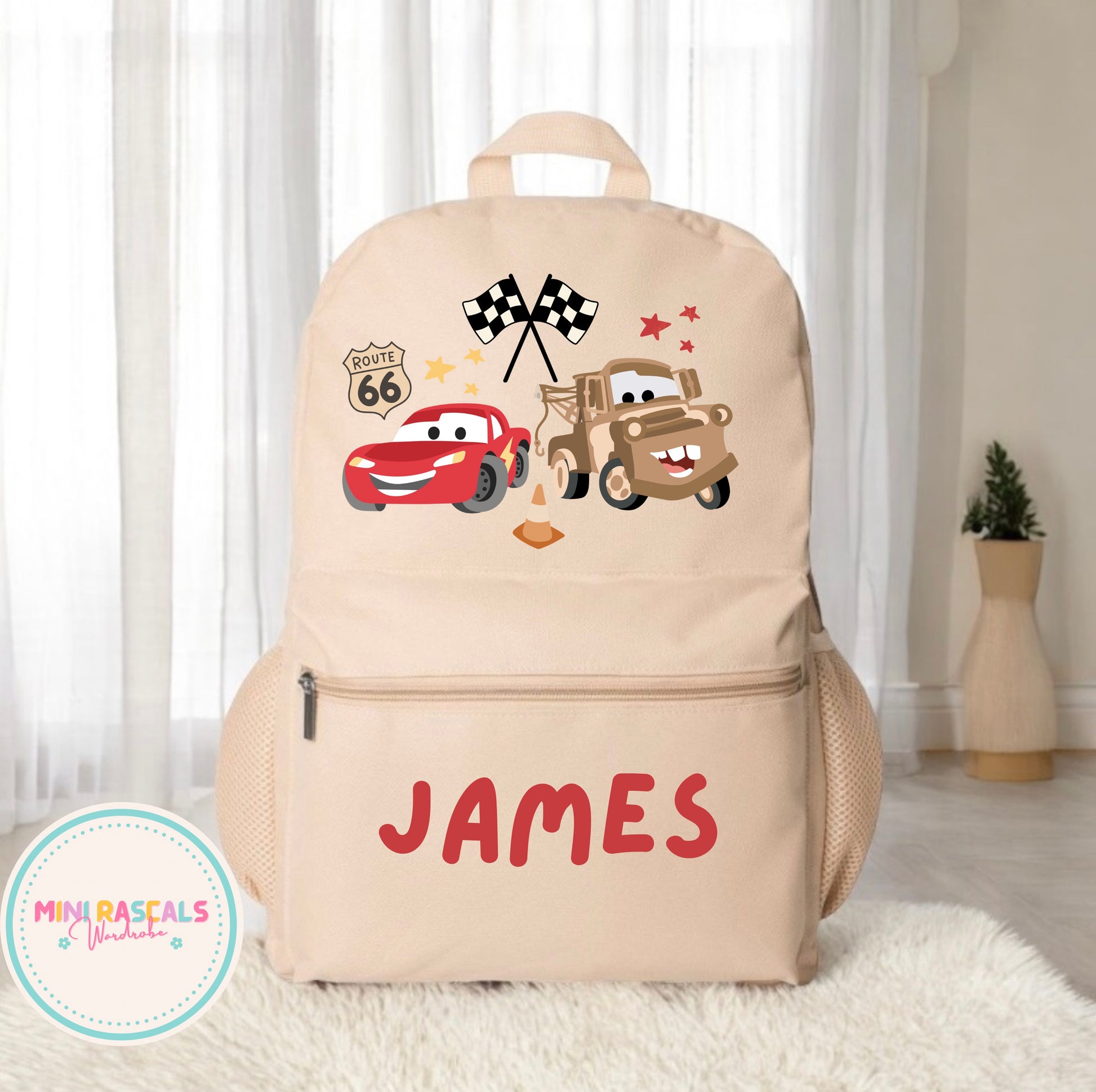McQueen & Mater Disney Cars Kids Backpack
