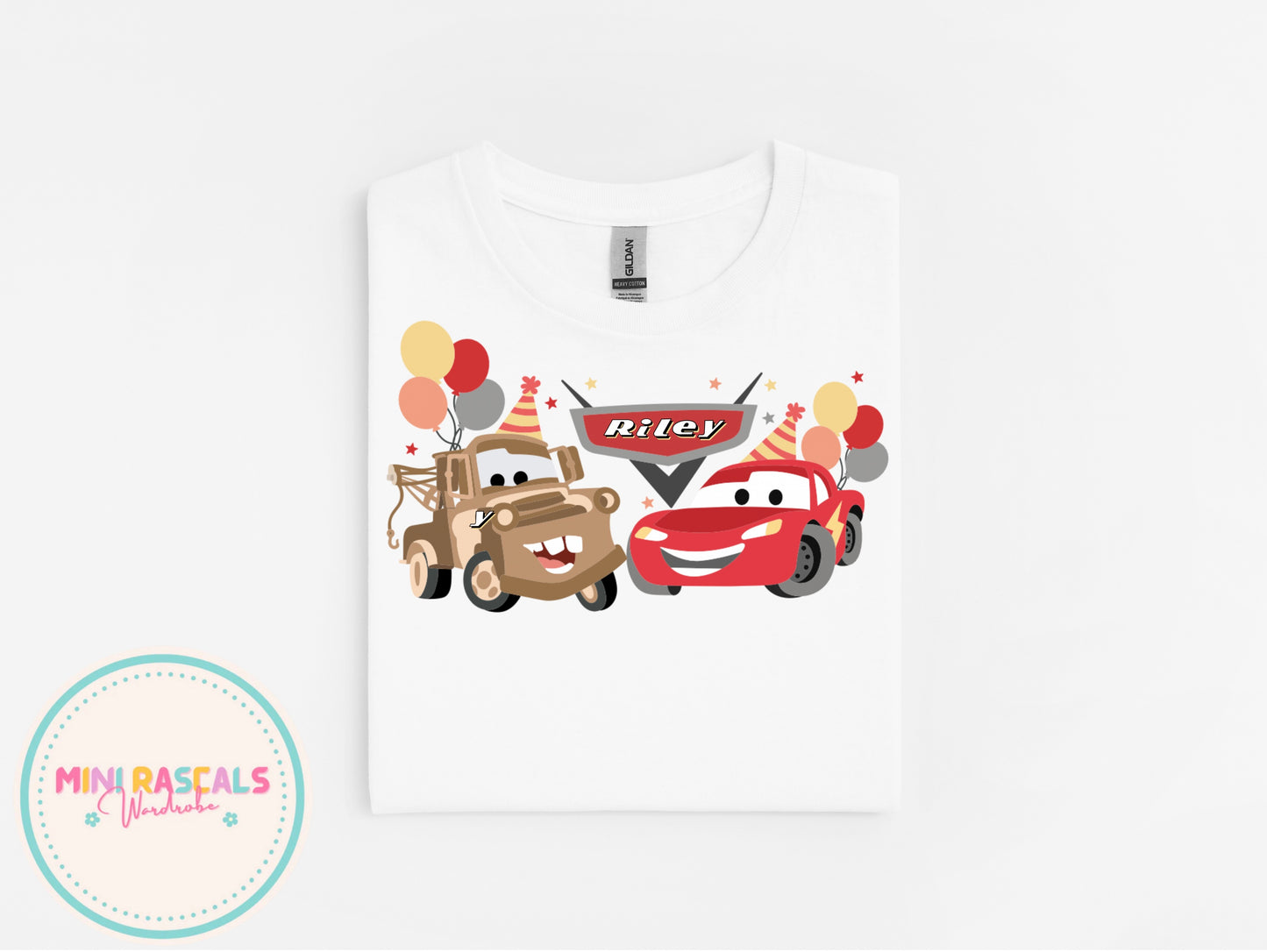 Personalised McQueen & Mater Birthday Children's T-Shirt or Sweatshirt