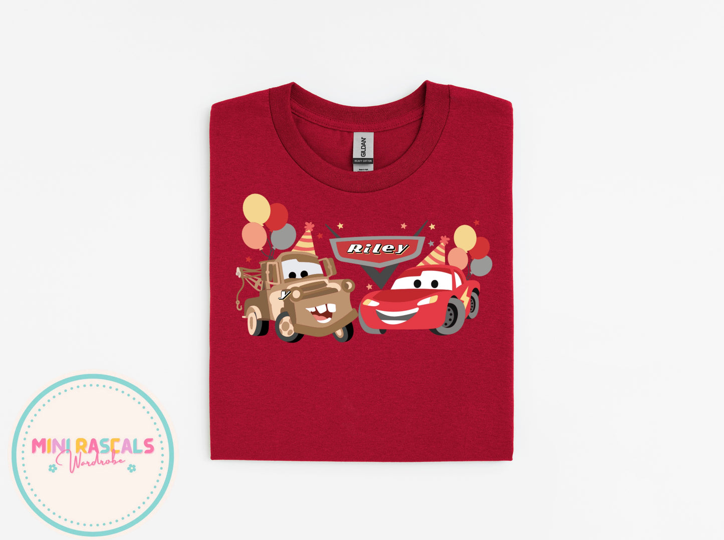 Personalised McQueen & Mater Birthday Children's T-Shirt or Sweatshirt