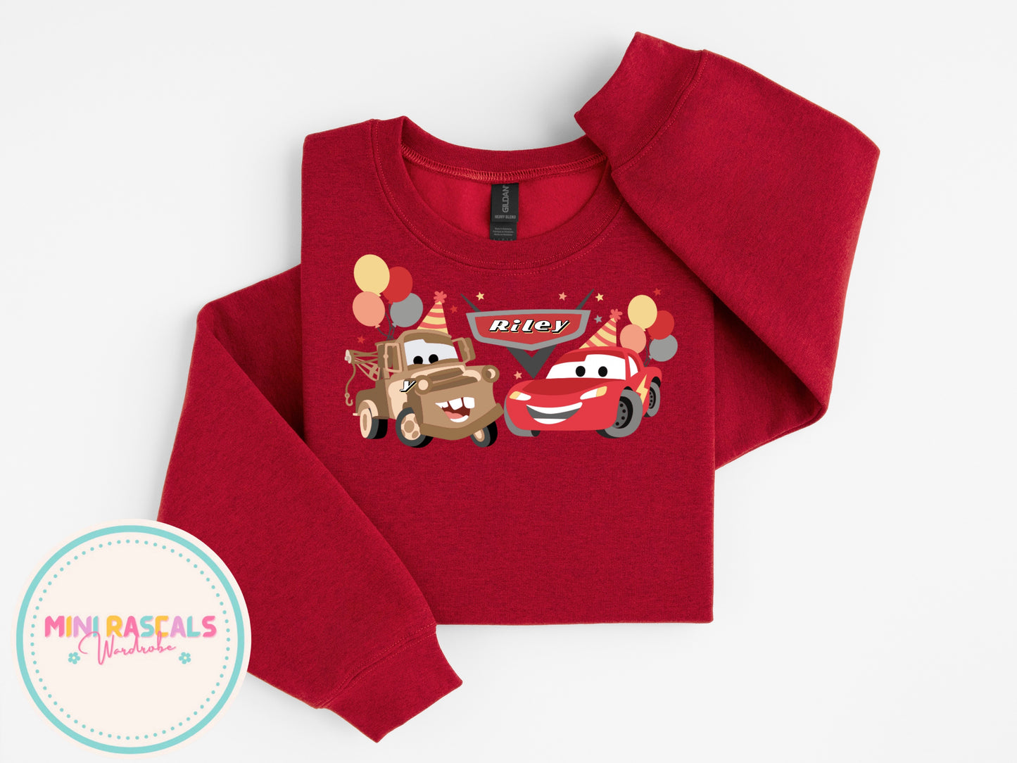 Personalised McQueen & Mater Birthday Children's T-Shirt or Sweatshirt