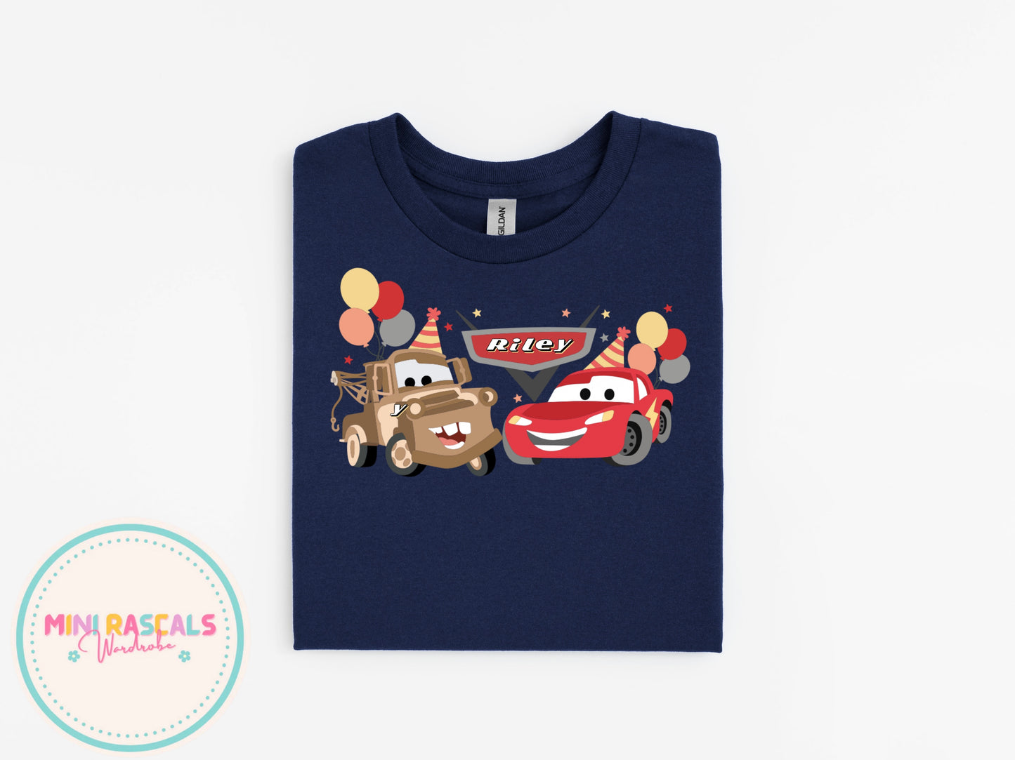 Personalised McQueen & Mater Birthday Children's T-Shirt or Sweatshirt