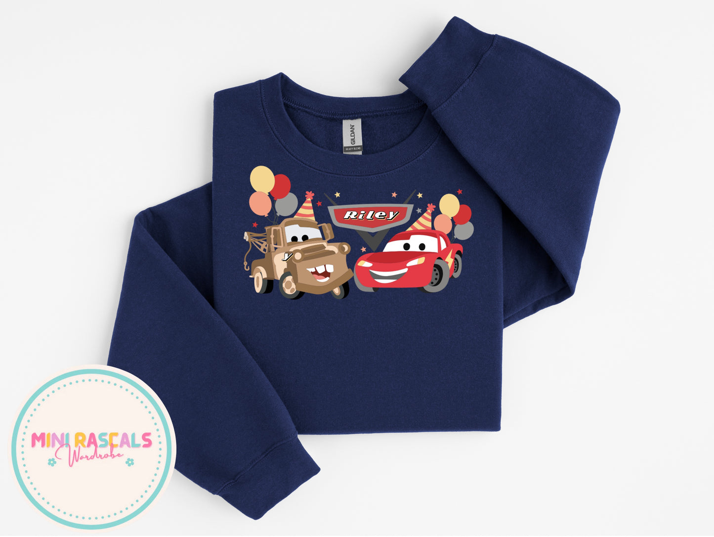 Personalised McQueen & Mater Birthday Children's T-Shirt or Sweatshirt