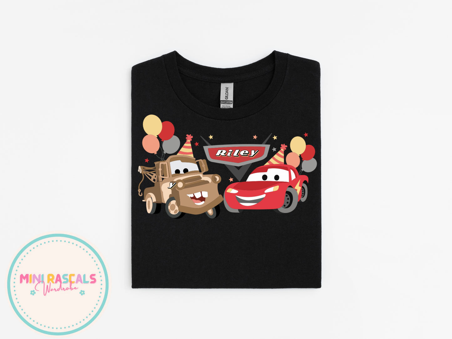 Personalised McQueen & Mater Birthday Children's T-Shirt or Sweatshirt