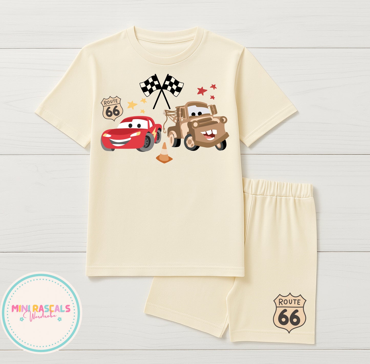 McQueen & Mater Route 66 Children's T-Shirt & Short Set