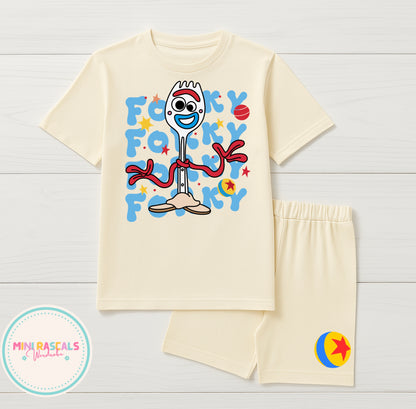 Toy Story Forky & Knifey Children's T-Shirt & Short Set