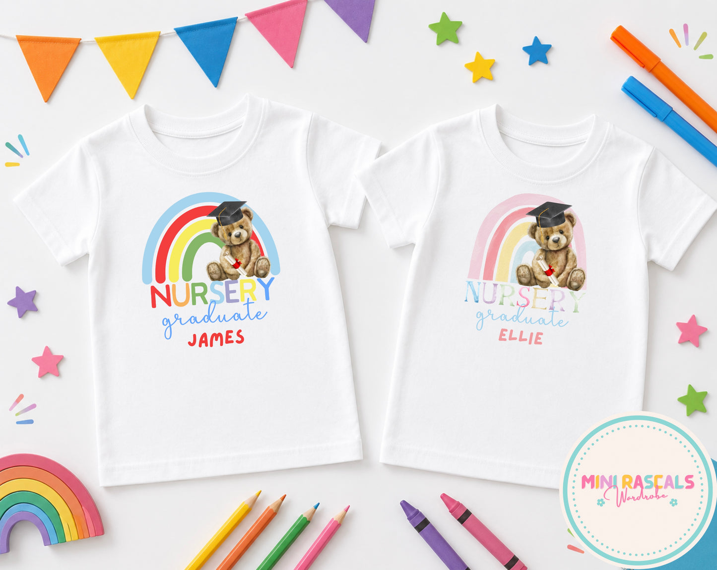 Kids Nursery Graduate T-Shirt | Personalised Option