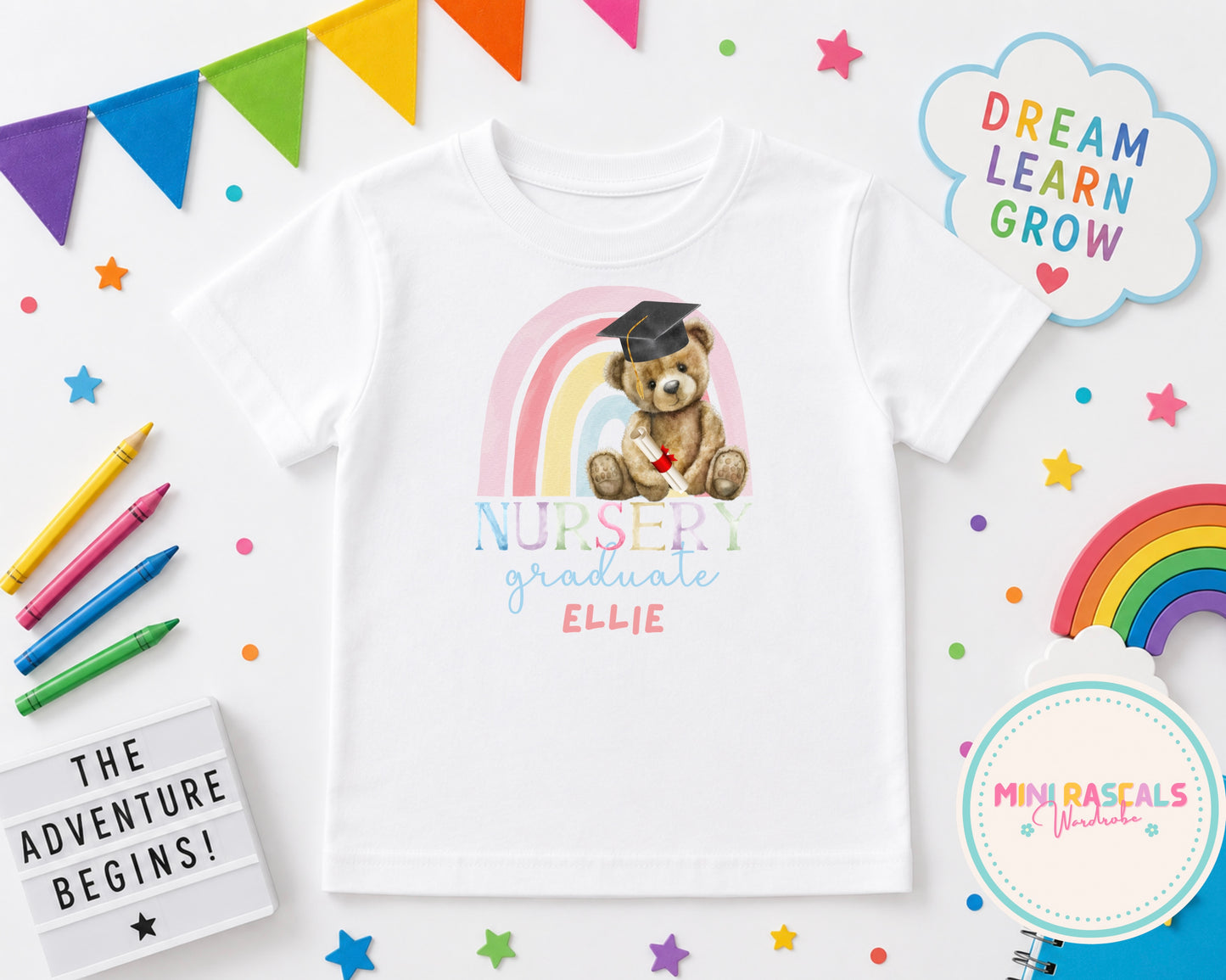 Kids Nursery Graduate T-Shirt | Personalised Option