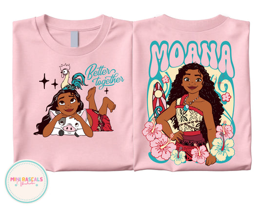Floral Moana Kids T-Shirt