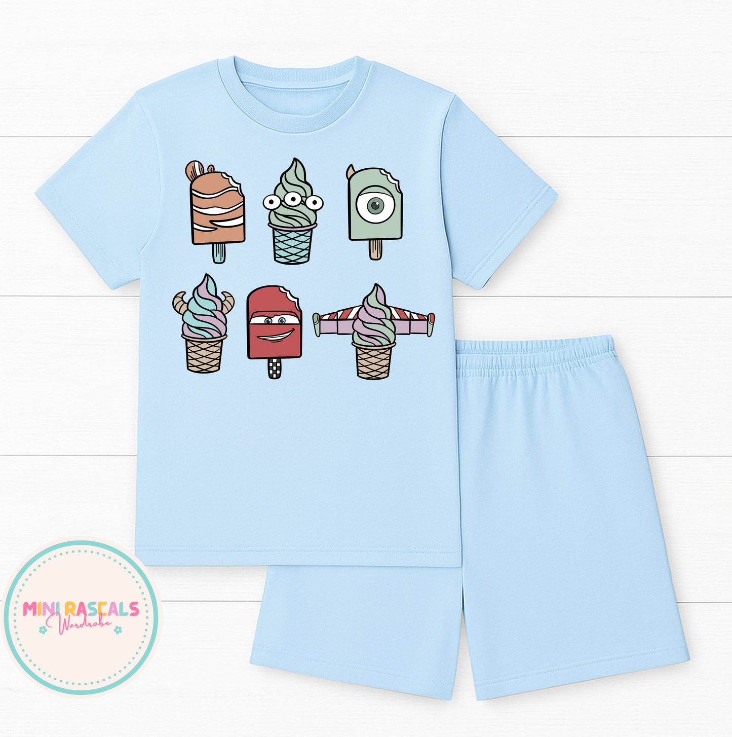 Disney Ice Cream T-Shirt & Short Set | Kids Summer Outfit