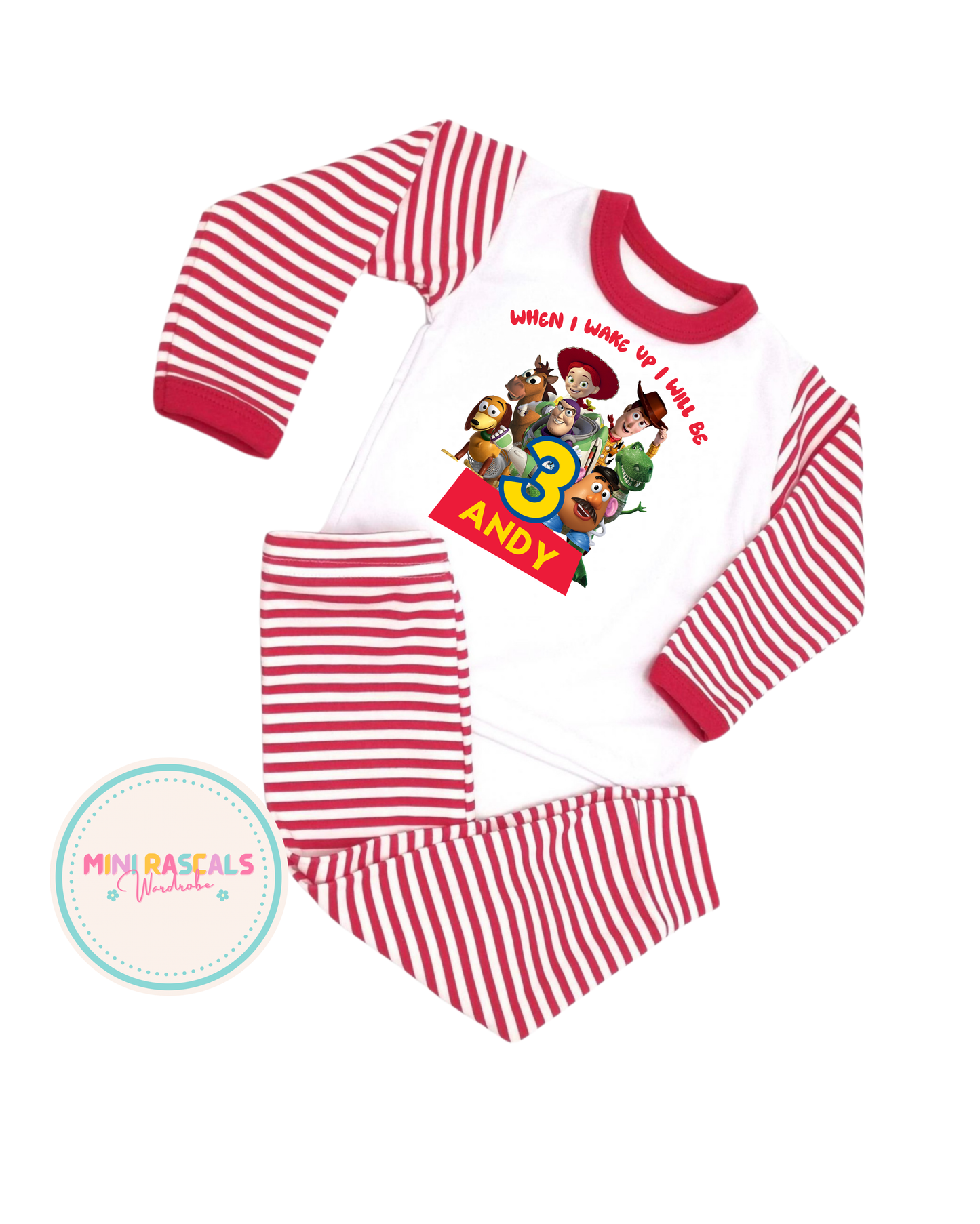 Toy Story Birthday Pyjamas | Woody Buzz Sleepwear | Boys Girls PJs