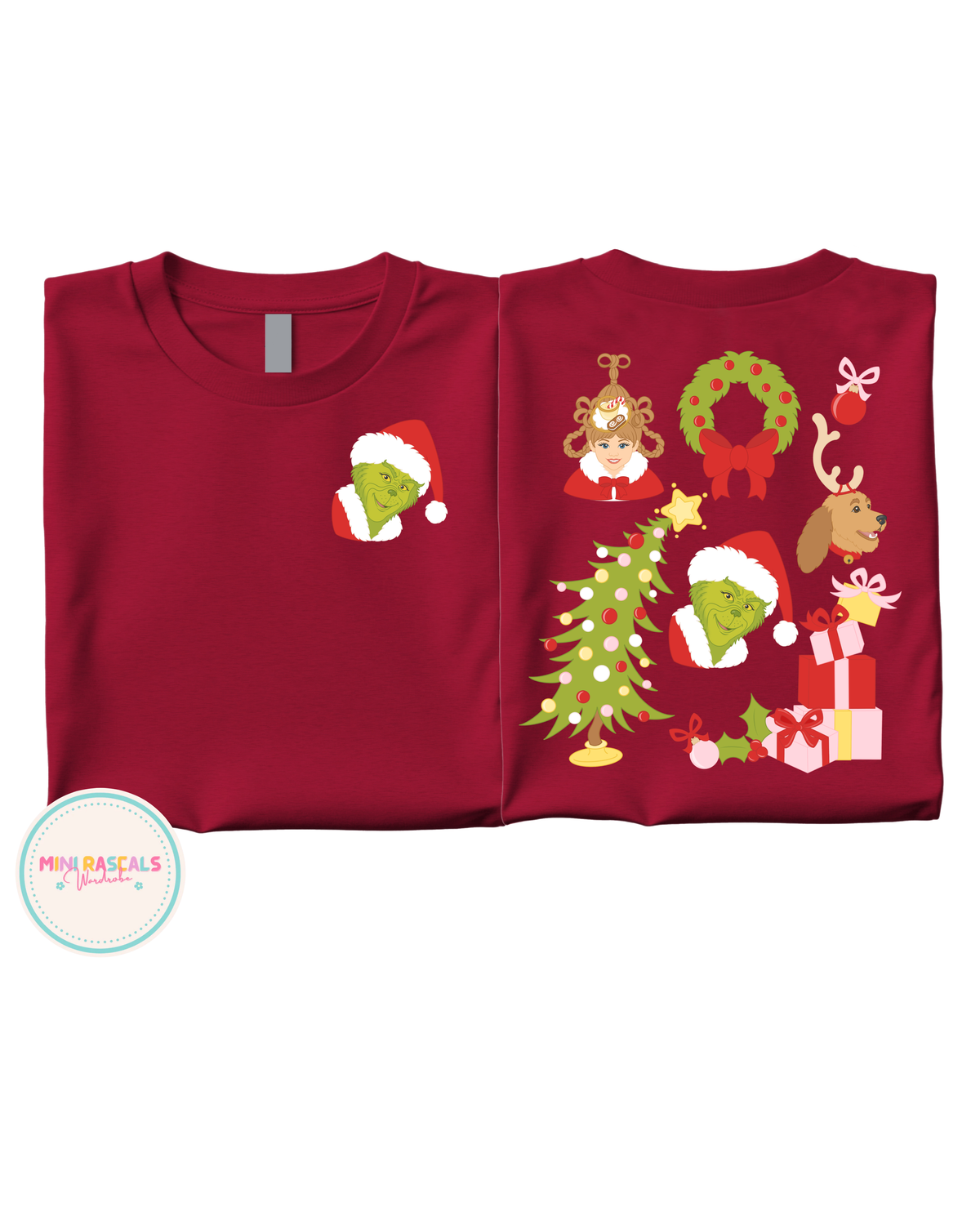 Christmas The Grinch Double-Sided T-Shirt and Sweatshirt