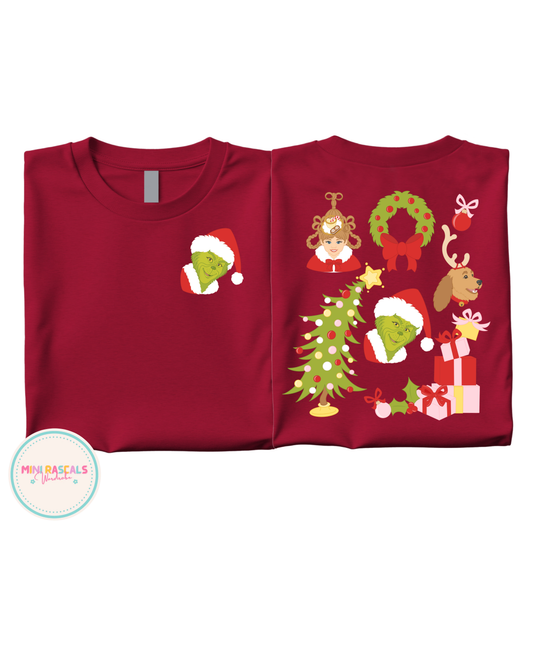 Christmas The Grinch Double-Sided T-Shirt and Sweatshirt
