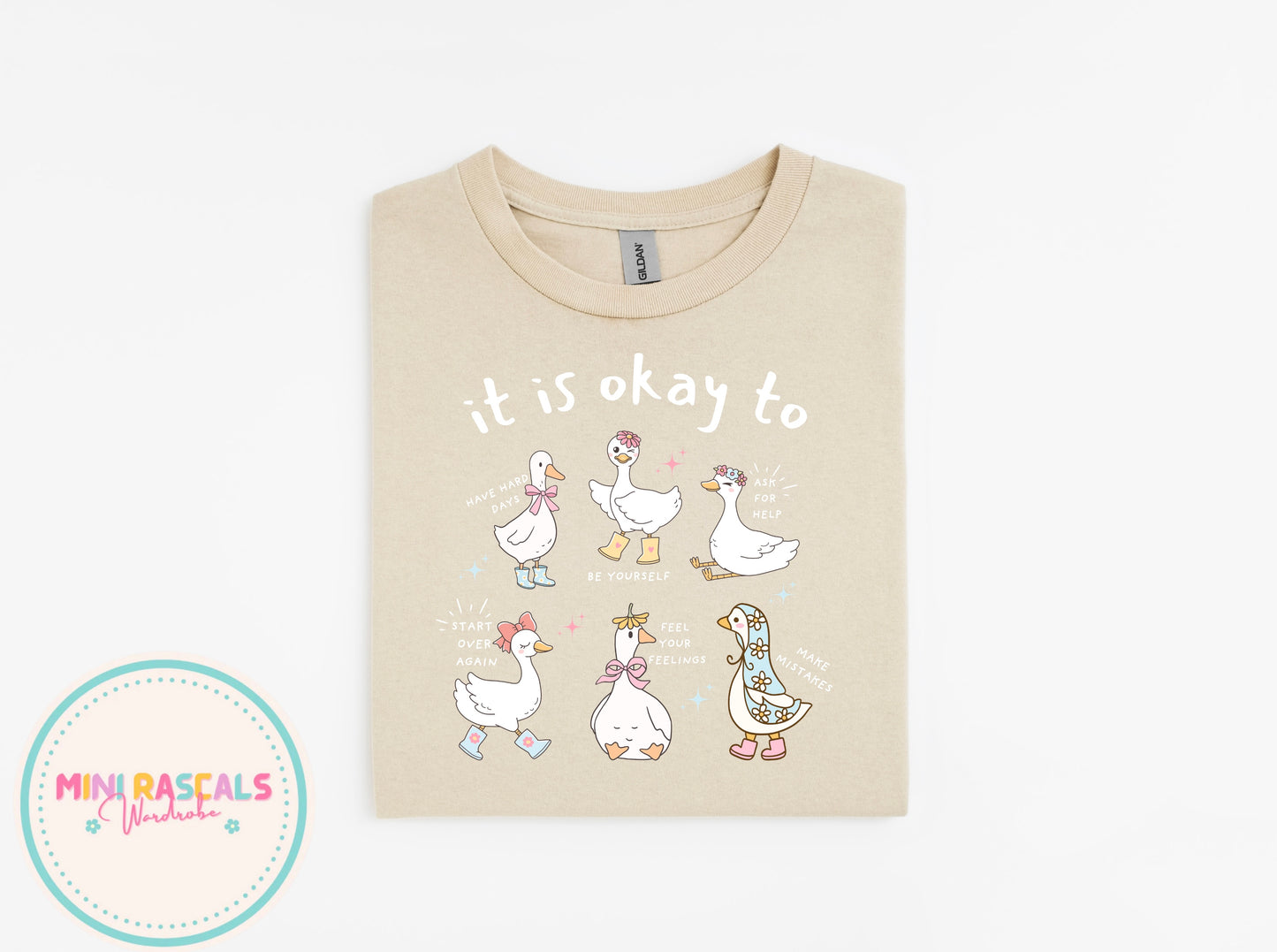 It Is Okay To… Goose Graphic Tee – Cute Positive Affirmation T-Shirt