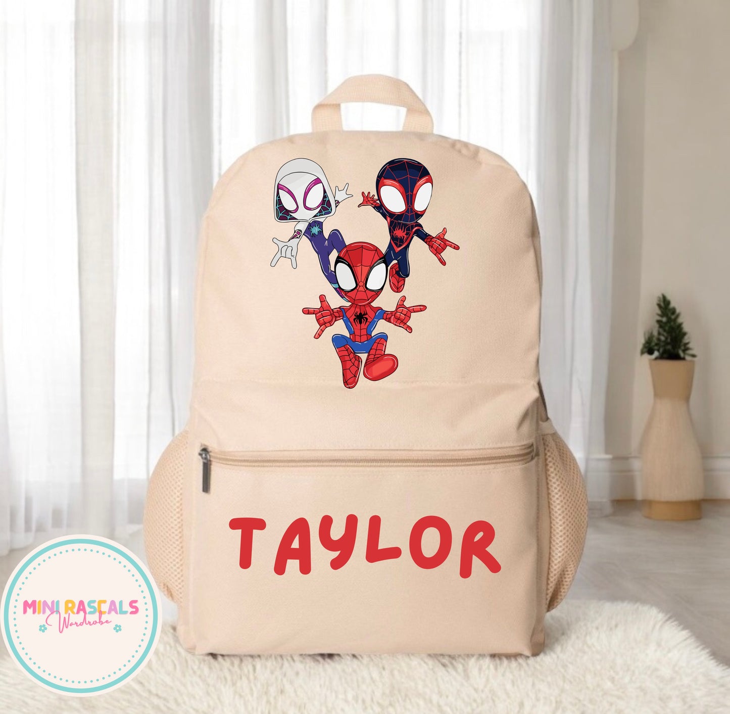 Personalised Spidey and His Amazing Friends Kids Backpack