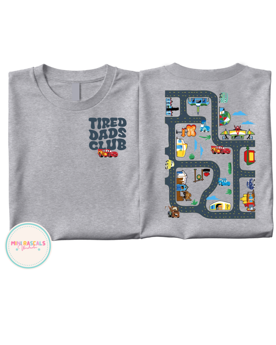 Tired Dads Club - Cars Adult T-Shirt