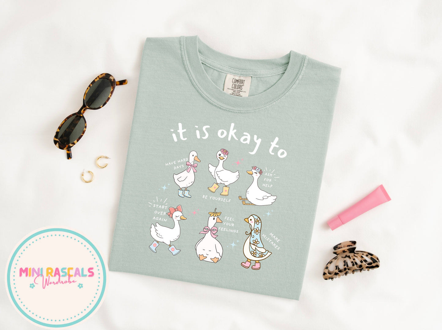 It Is Okay To… Goose Graphic Tee – Cute Positive Affirmation T-Shirt