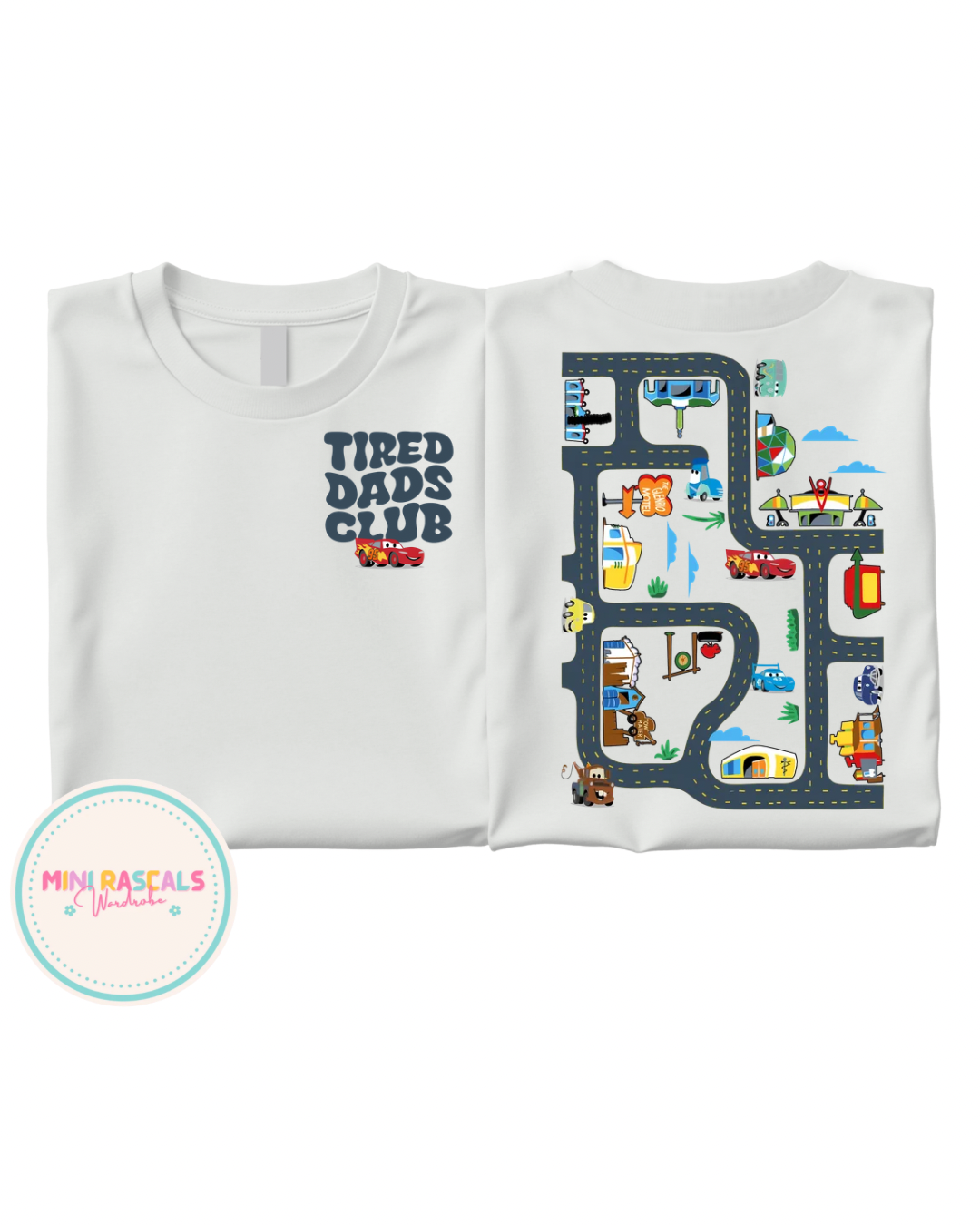 Tired Dads Club - Cars Adult T-Shirt
