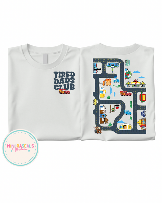 Tired Dads Club - Cars Adult T-Shirt
